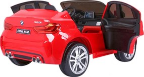 Ramiz BMW X6M XXL pre 2 deti Červené SUV + Pilot + Eco koža