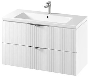 Cersanit S801-542 - Závesná kúpeľňová skrinka s umývadlom TIRSO 100x45 cm biela