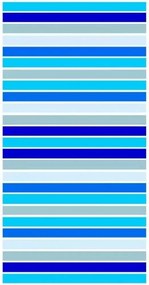 Veľká plážová osuška s motívom Blue Stripes - 100% bavlna s vysokou gramážou 420g/m² - nadštandardný rozmer 90×165cm