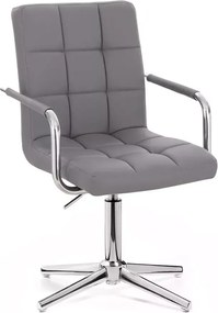 LuxuryForm DESIGN Stolička VERONA na striebornom kríži - šedá