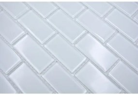 Sklenená mozaika CM B400 biela 30,5x32,5 cm