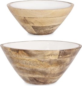 Biele drevené misy v súprave 2 ks ø 30,5 cm Knossos – Yes Everyday