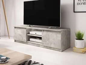 TV stolík Ziziko, Farby: dub wotan / dub wotan + čierny grafit, Osvetlenie: osvetlenie LED biele