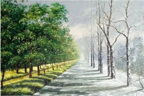 Obraz - Zima versus leto (90x60 cm)