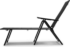 Polohovateľné relaxačné lehátko Avenberg RIVIERA, čierna