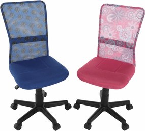 Detská stolička na kolieskach Gofy - ružová / vzor / čierna