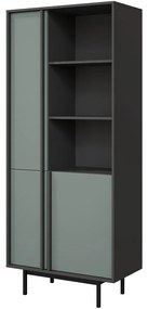 Vitrína Alsy 2 Aloe/Antracit