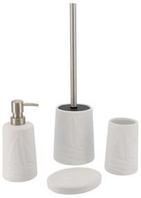 WC kefa Manureva, biela/s prvkami vo farbe nerez