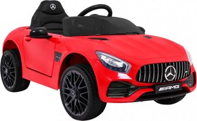 Ramiz Mercedes Benz GT batéria pre deti Červená + diaľkové ovládanie + pomalý štart + MP3 LED