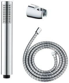 Sprchová hlavica s hadicou v lesklo striebornej farbe Basic Line – Wenko
