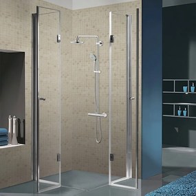 BPS-koupelny Štvorcový sprchový kút HYD-SK1290C 100x100 chróm/transparent - bez vaničky