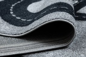 Dywany Łuszczów, Detský kusový koberec Fun Track grey, 80x150, šedá, detská izba