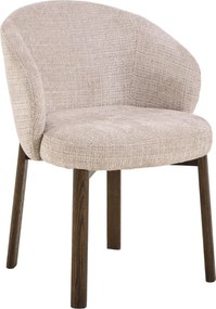 Jedálenská stolička Darlene, béžová, dubové nohy (09541)
