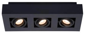 Lucide 09119/16/30 - LED Bodové svietidlo XIRAX 3xGU10/5W/230V čierna