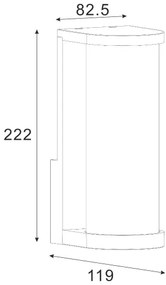 Zuma Line SJ15111- Vonkajšie nástenné svietidlo TWILIGHT 1xE27/60W/230V IP44 čierna