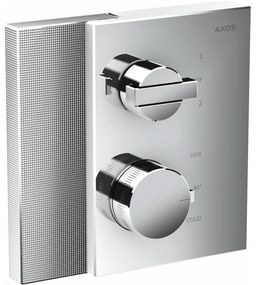 Axor Edge - Termostat pod omietku s uzatváracím a prepínacím ventilom - diamantový brus, chróm 46761000