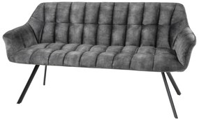 Lavička Papillon 165cm zamatovo sivá