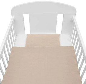 New Baby Mušelínový set s výplňou béžová, 80 x 70 cm