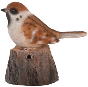 Polyresinová záhradná soška spievajúci vtáčik – Esschert Design