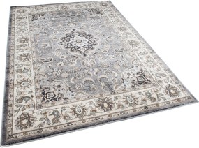 Sivý obdĺžnikový koberec Dubai CHU – polypropylén, nízky vlas Rozmer: 60x100 cm
