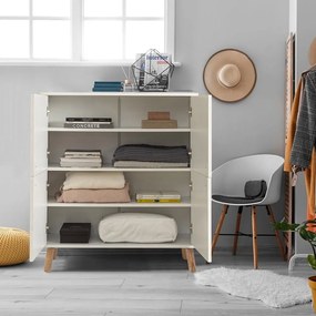 Biela skrinka 95x111 cm Multilux – Kalune Design