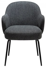 BAE ČALÚNENÁ STOLIČKA S PODRÚČKAMI grey/black