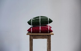 Storefactory Bavlnená obliečka na vankúš Green Checkered 48 x 48 cm