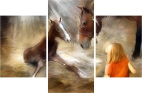 Obraz - Vitaj na svete, žriebätko (90x60 cm)