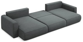 Tmavosivá rozkladacia/s úložným priestorom rohová pohovka (do tvaru "U") Kapua – Makamii