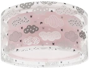 Dalber 41416S - Detské stropné svietidlo CLOUDS 2xE27/60W/230V ružová