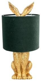 Gold & Green RABBIT Easter lampa