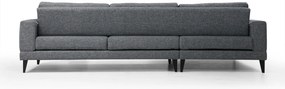 Rozkladacia rohová pohovka Nordic 303 x 90 cm, ľavá, tmavosivá