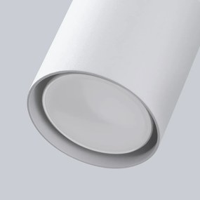 Bodové svietidlo Lemmi, 1x biele kovové tienidlo, (možnosť polohovania)