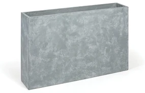 Kvetináč obdĺžny XXL, 120 x 25 x 80 cm, cement, sivá