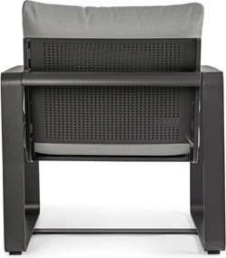 Sivé kovové záhradné kreslo Merrigan – Bizzotto