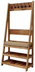 Vešiak Rami s 6 háčikmi 80x175x40 indický masív palisander Svetlomedová