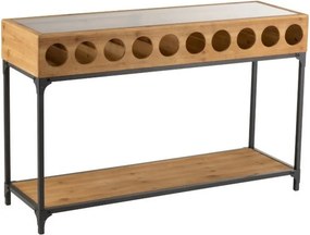 Drevený konzolový stolík na fľaše vína Vine - 120 * 38 * 76 cm