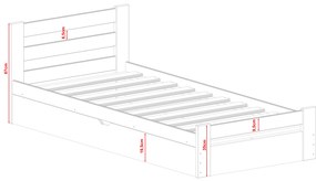 Detská posteľ 90 x 190 cm Nia (s roštom a úl. priestorom) (biela). Vlastná spoľahlivá doprava až k Vám domov. 1012889