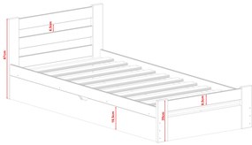 Detská posteľ 90 x 190 cm Nia (s roštom a úl. priestorom) (biela). Akcia -10%. Vlastná spoľahlivá doprava až k Vám domov. 1012889