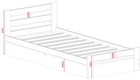 Detská posteľ 90 x 200 cm Nia (s roštom a úl. priestorom) (biela). Vlastná spoľahlivá doprava až k Vám domov. 1012961