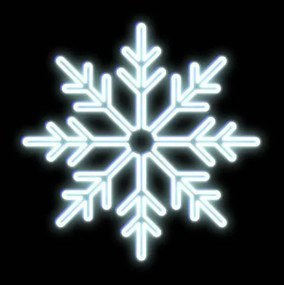 DECOLED LED svetelná snehová vločka II, sada pre VO 3D tlač, priemer 86 cm, ľadovo biela