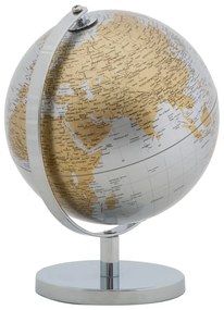 Stolová dekorácia v strieborno-zlatej farbe Mauro Ferretti Globe, výška 28 cm