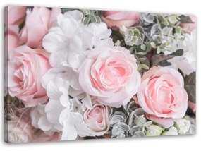 Obraz na plátně Růžové růže Květina Příroda - 100x70 cm