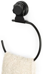 Čierny samodržiaci nástenný držiak na osušky Compactor Bestlock Black Belt And Towel Support