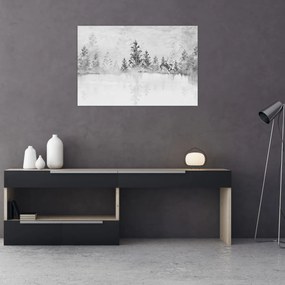 Obraz - Jelene pri jazere (90x60 cm)