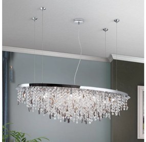 Orion - Krištáľový luster na lanku CRYSTALRIVER 21xG9/40W/230V lesklý chróm