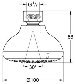 GROHE 27606001 - Sprchová hlavica NEW TEMPESTA 100 100 mm lesklý chróm