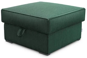 Tmavozelený taburet SMART COSARO s úložným priestorom 65x65 cm