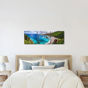 Obraz - Sardínia (s hodinami) (90x30 cm)