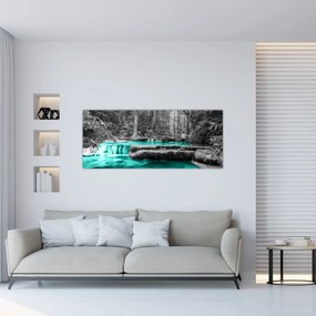Obraz - Zimná rieka (120x50 cm)